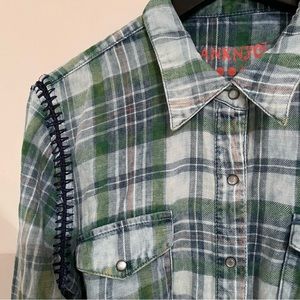 Blank NYC Plaid Button Down Shirt